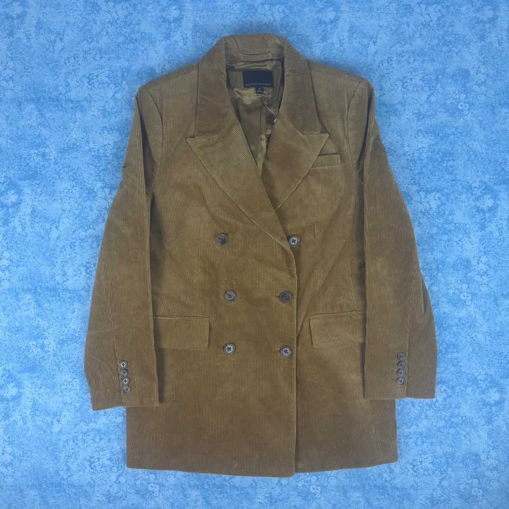 Banana Republic Rivoli Oversized Corduroy Blazer 16 Vicuna Tan Double B NWT